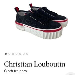 Christian Louboutin Black and Red Sneakers